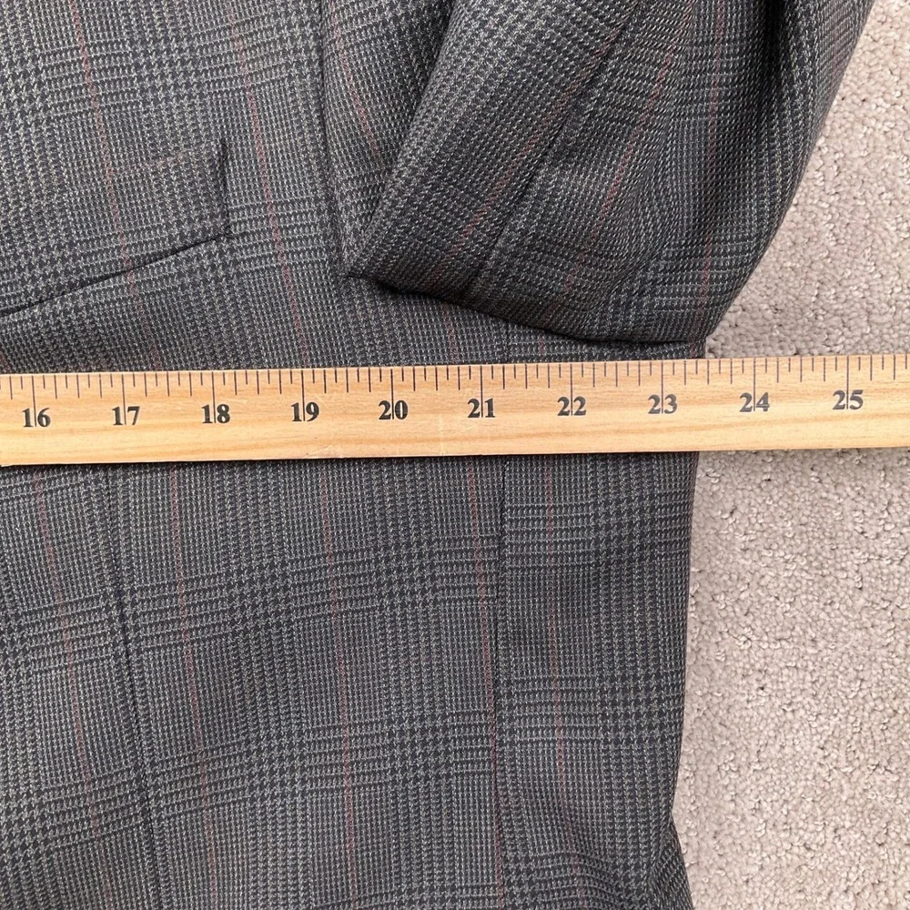 Copley Blazer Mens 44R Gray Blue Pink Plaid Kane Bespoke Career‎ Jacket Wool